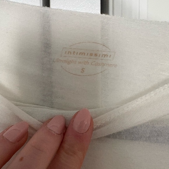 Intimissimi Boatneck Cashmere Sheer Long Sleeve Top - Picture 2 of 3